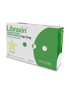 Libraxin Clidinio Bromuro,Clordiazepoxido 5mg 30 Comprimidos Recubiertos