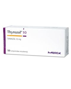 Thyrozol 10mg 50 comprimidos recubiertos