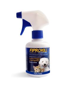 Fiprokill - 0,25% Fipronil - 250ml Solución Spray para Perros y Gatos