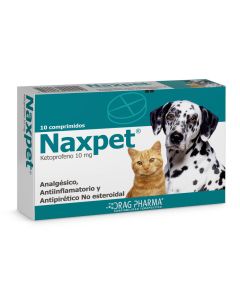 Naxpet - 10mg Ketoprofeno - 10 Comprimidos para Perros y Gatos