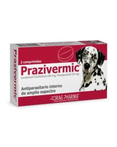Prazivermic - 2 Comprimidos Antiparasitario para Perros