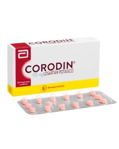 Corodin - 100mg Losartán Potásico - 30 Comprimidos Recubiertos