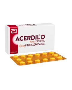 Acerdil D 20 mg/12,5 mg  30 comprimidos recubiertos