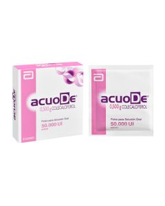 Acuode - 50.000UI Colecalciferol (Vitamina D3) - 2 Sobres en Polvo para Solución Oral