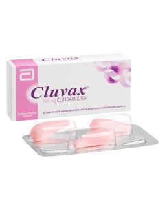 Cluvax - 100mg Clindamicina - 3 Cápsulas Blandas Vaginales