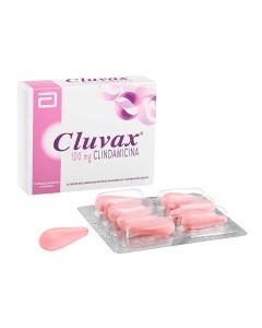 Cluvax - 100mg Clindamicina - 7 Cápsulas Blandas Vaginales