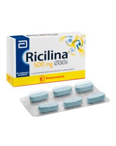 Ricilina - 500mg Azitromicina - 6 Comprimidos Recubiertos