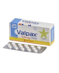 Valpax - 0,5mg Clonazepam - 30 Comprimidos 