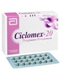 Ciclomex-20 - 21 Comprimidos Recubiertos - Anticonceptivo Oral