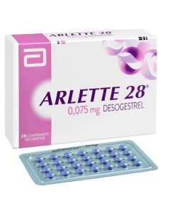 Arlette 28 - 0,075mg Desogestrel - 28 Comprimidos Recubiertos - Anticonceptivo Oral
