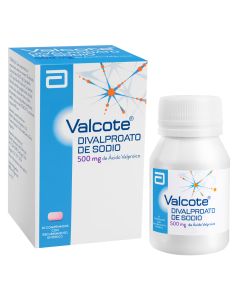 Valcote - 500mg Divalproato de Sodio - 20 Comprimidos Recubiertos