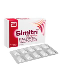 Simitri Fenofibrato, Simvastatina 145mg/40mg 30 Comprimidos Recubiertos
