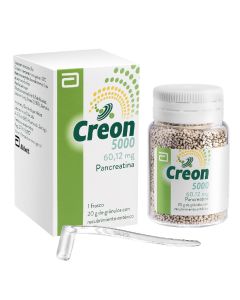 Creon 5000 - 60,12mg Pancreatina - 1 Frasco 20gr Gránulos con Recubrimiento Entérico