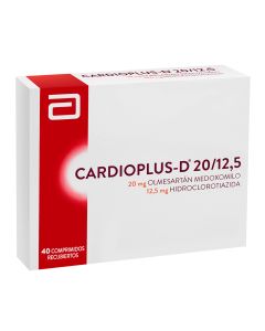 Cardioplus D 20/12,5 - 40 Comprimidos Recubiertos