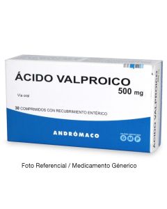 Ácido Valproico 500mg - 30 Comprimidos con Recubrimiento Entérico