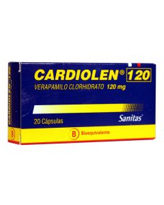 Cardiolen Verapamilo Clorhidrato 120mg 20 Cápsulas