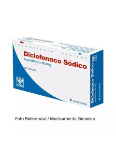 Diclofenaco  50mg - 5 Supositorios