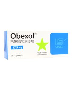 Obexol 37,5mg 30 cápsulas